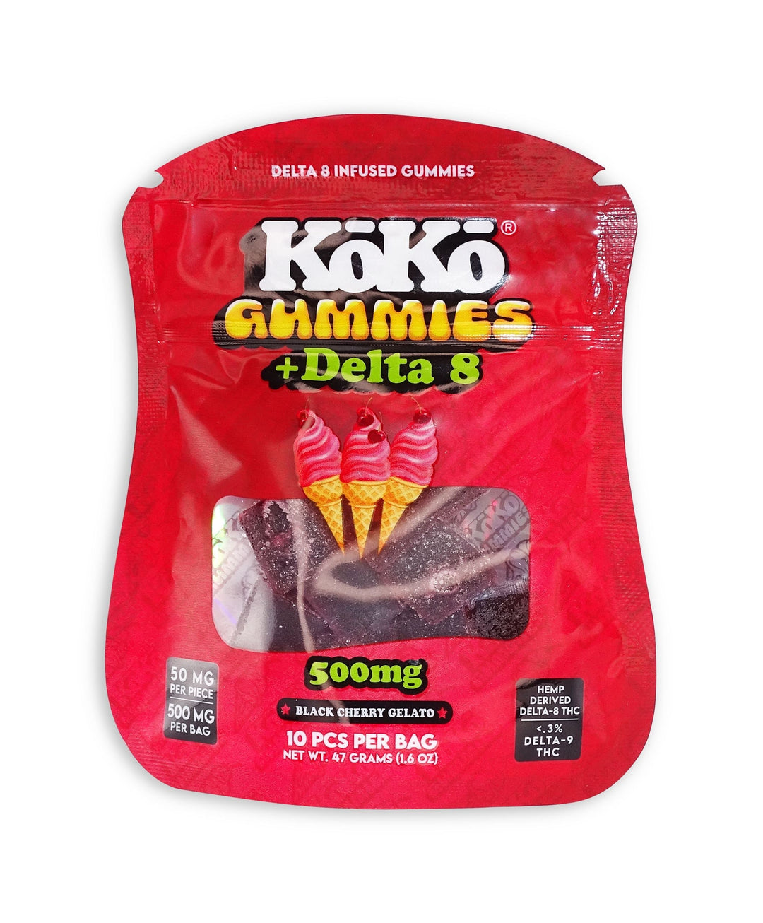 KoKo Gummies + Delta 8 Black Cherry Cali Sweets LLC 