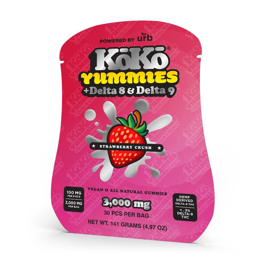 Koko Yummies Strawberry Crush + Delta 8 Gummies Calisweets LLC 